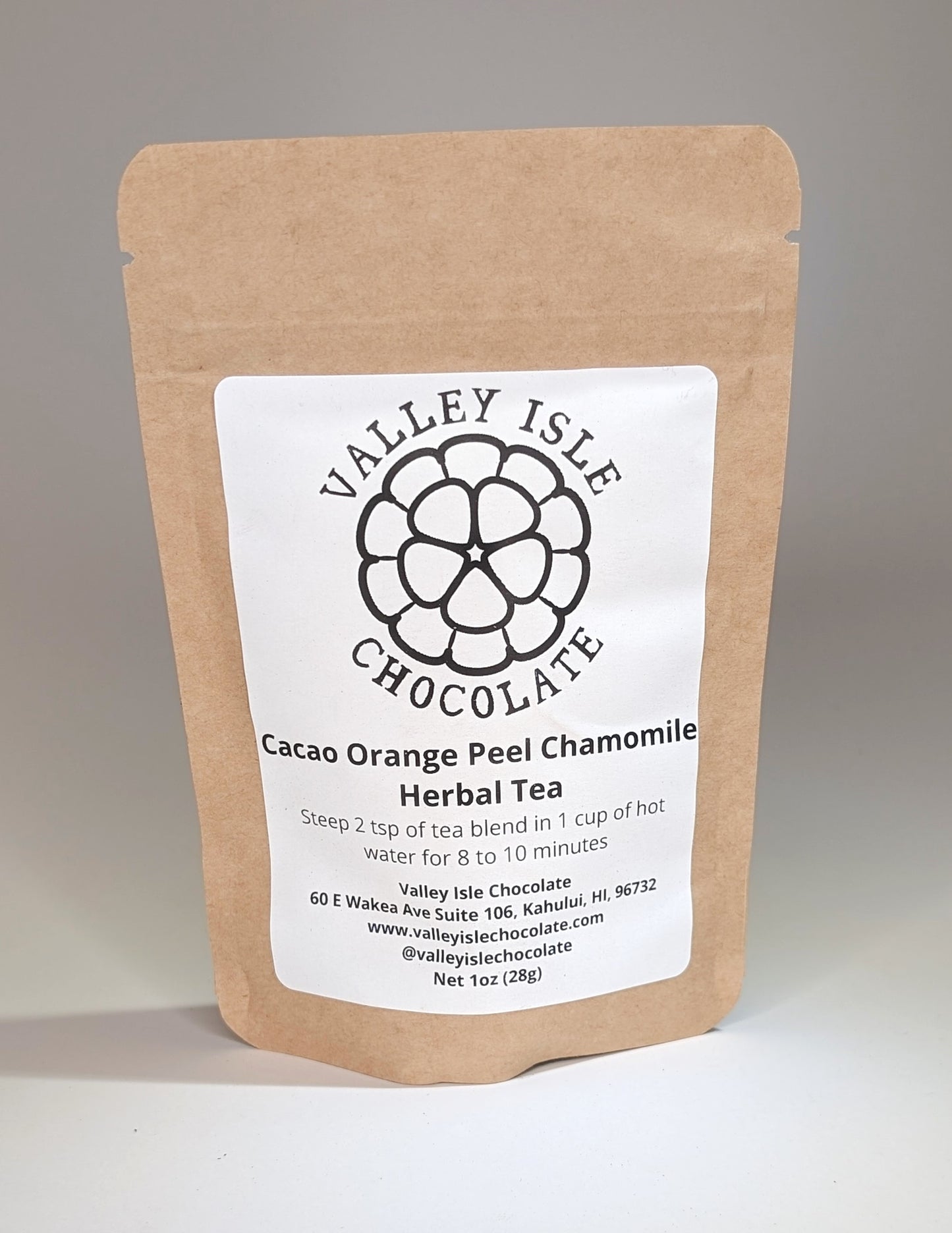 Cacao Orange Peel Chamomile Herbal Tea 1oz Bag