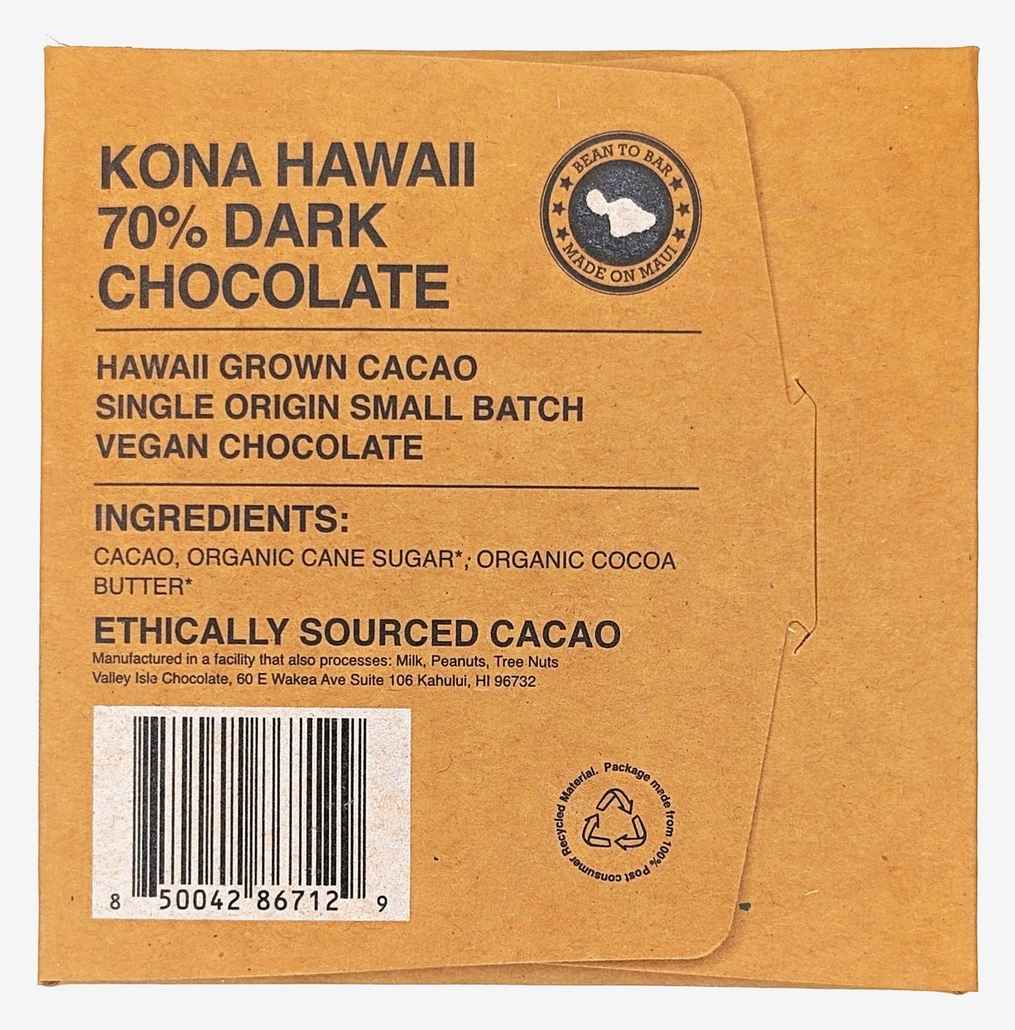 Kona Hawaii 70% Dark Chocolate