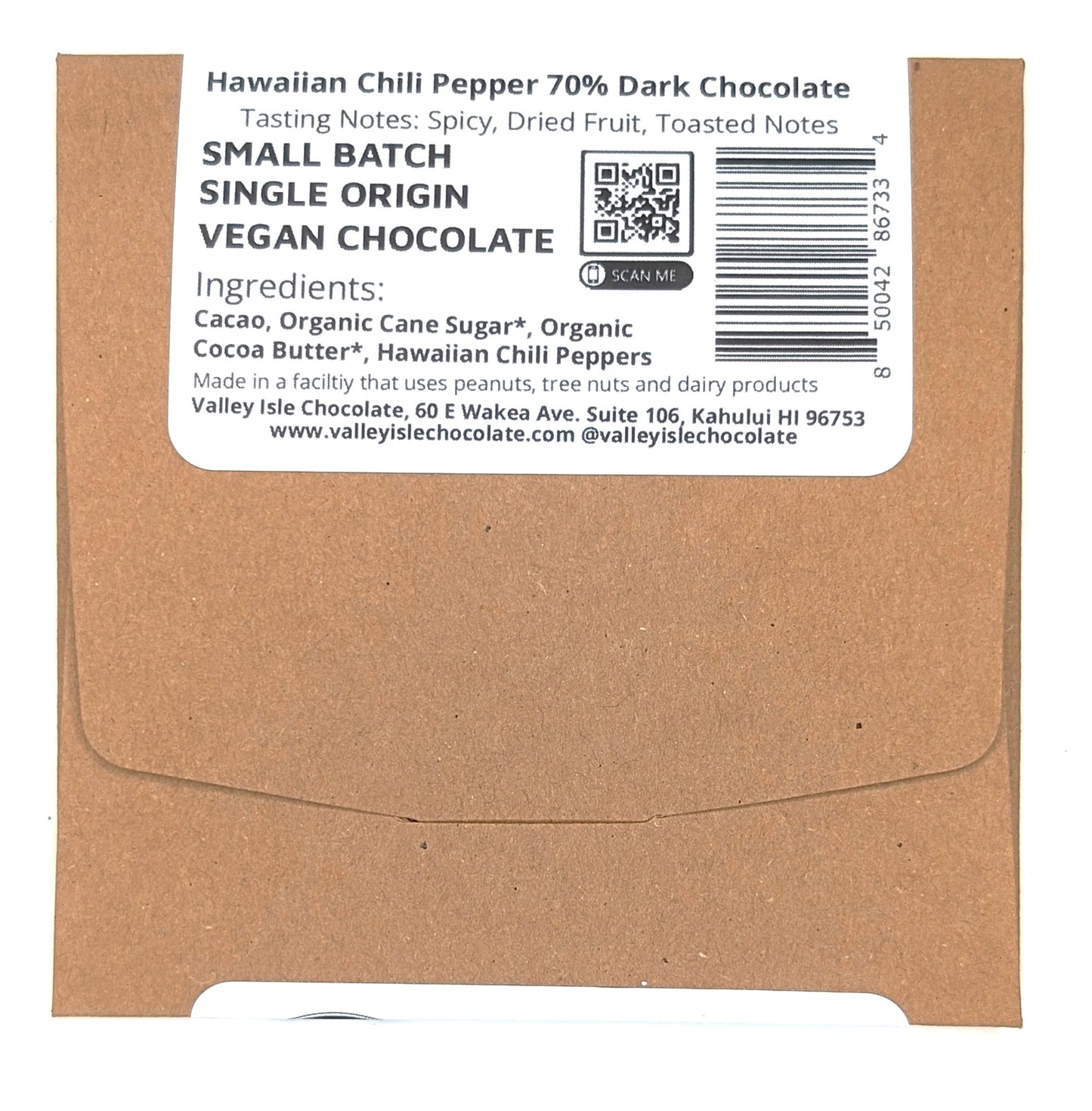 Hawaiian Chili Pepper 70% Dark Chocolate